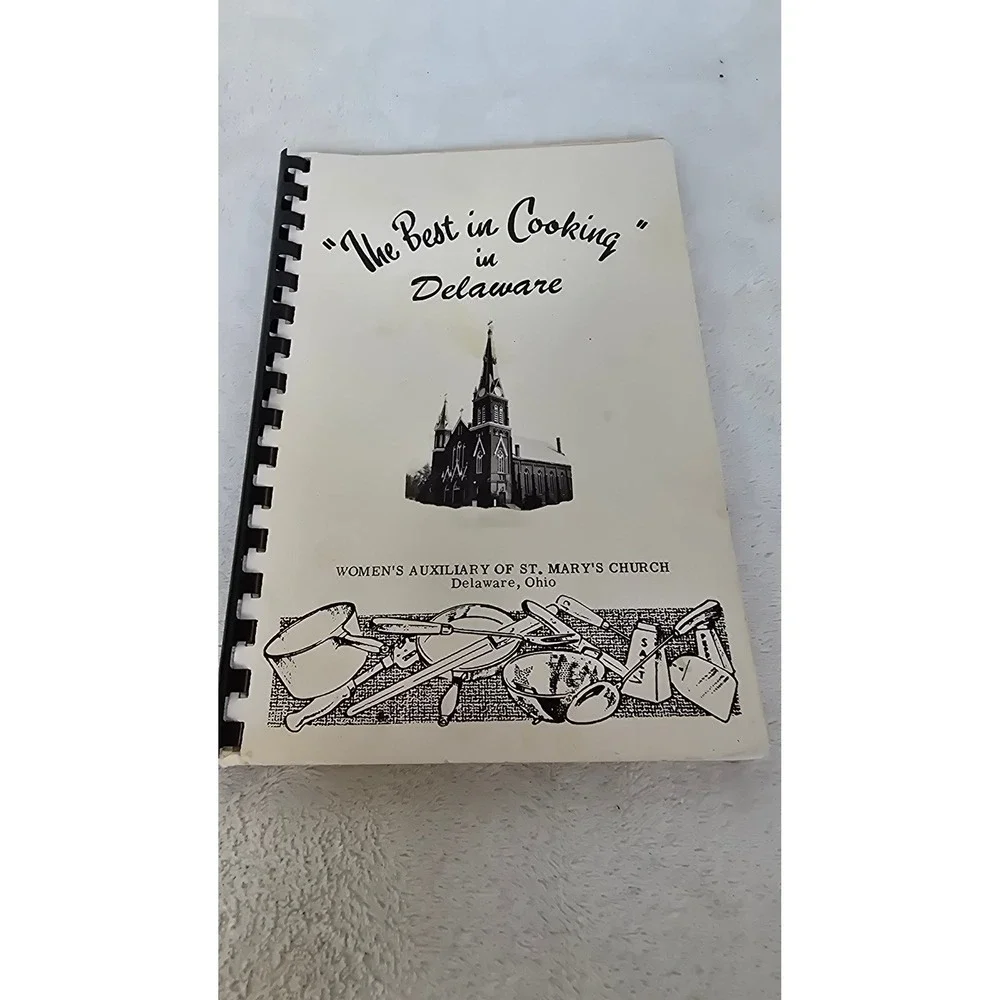 Vintage Delaware Ohio Community Cookbook Lot St Marys Church Statewide Twig 3